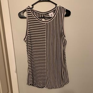 Cabi navy blue stripped sleeveless top